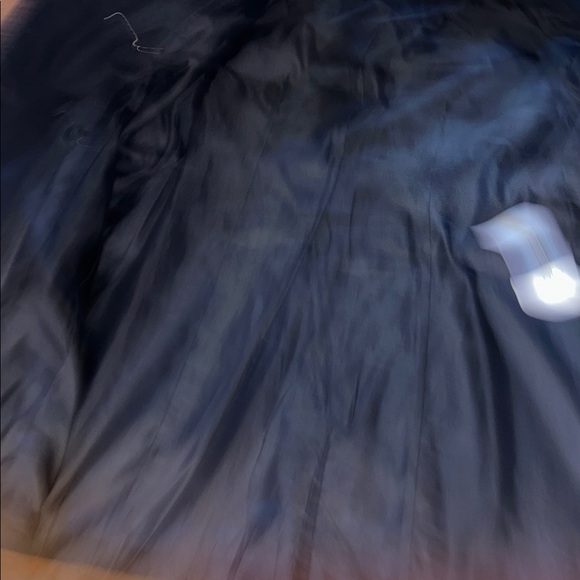 EUC MICHAEL KORS Sherpa Collar Wool Double Breasted Coat Size 10 Dark NAVY - Picture 10 of 12